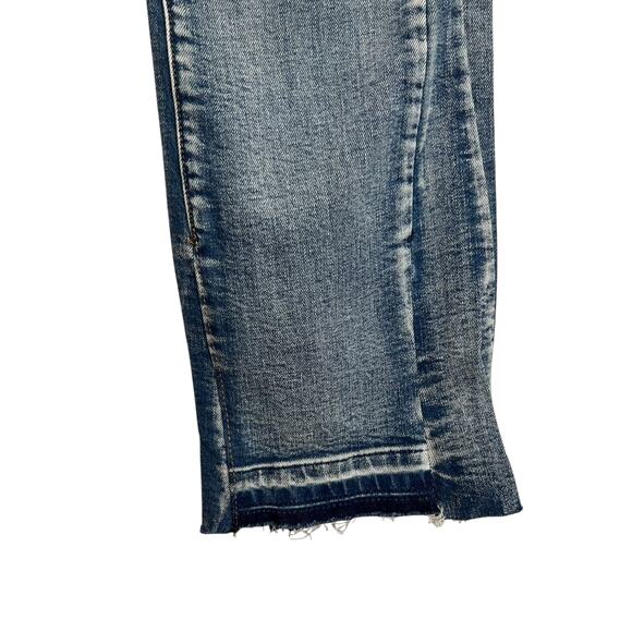 NWT mnml X514 Skinny Stacked Denim Medium Blue Flare Jeans Bootcut Bell Size 34 - Picture 10 of 13